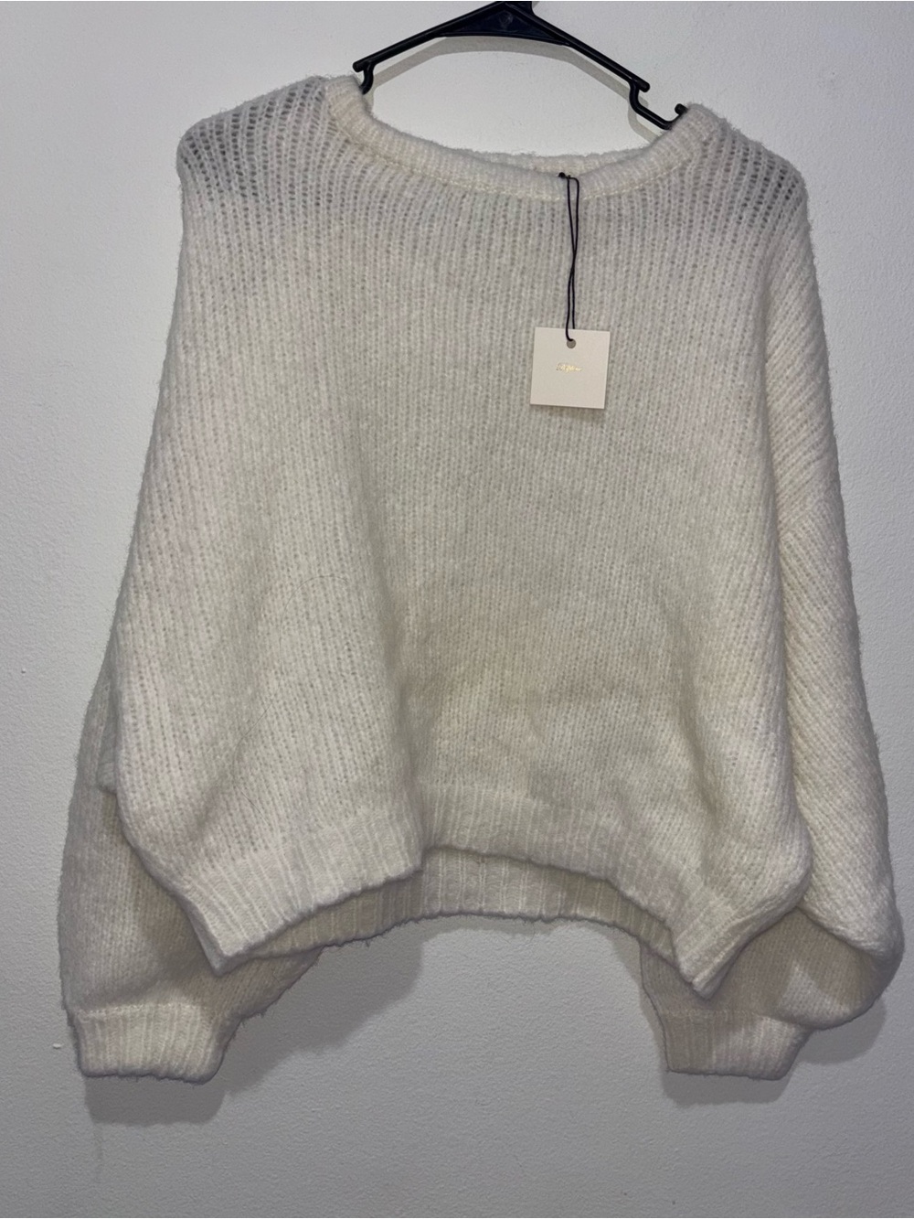 NWT Atelier Delphine Balloon Sleeve Alpaca Sweater Size M/L